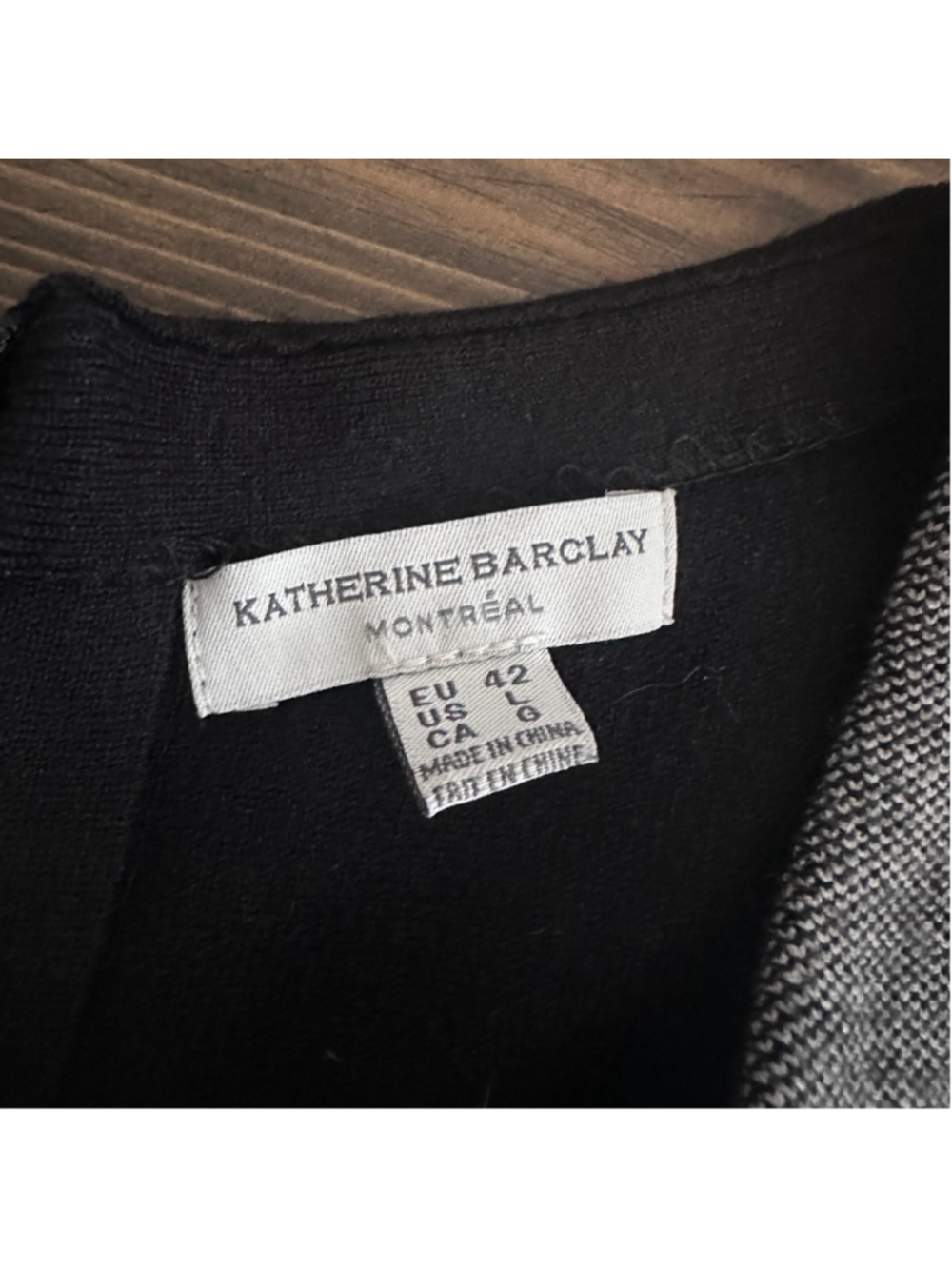 Katherine Barclay Black Gray Lace Dress L Sleeveless - Picture 3 of 11